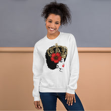 Load image into Gallery viewer, Melanin Melanie (with crown & rose) Unisex Sweatshirt