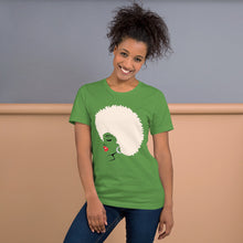 Load image into Gallery viewer, " Melanin Melanie " (red lippie / blonde afro) short-sleeve unisex tee