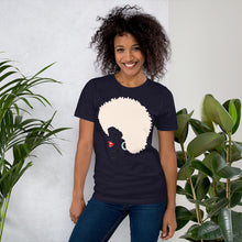 Load image into Gallery viewer, " Melanin Melanie " (red lippie / blonde afro) short-sleeve Unisex tee