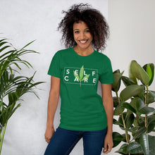 Load image into Gallery viewer, " Self Care " ( cannabis / white ) short-sleeve unisex tee