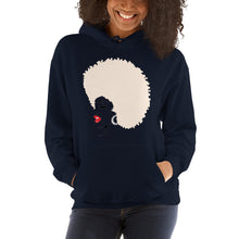 Load image into Gallery viewer, " Melanin Melanie " (red lippie / blonde afro) Hooded Sweatshirt