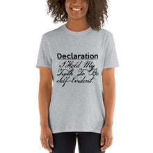 Load image into Gallery viewer, Constitution/Declaration (Self-Evident Truth) short-sleeve unisex tee
