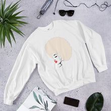 Load image into Gallery viewer, " Melanin Melanie " (red lippie / blonde afro) sweatshirt