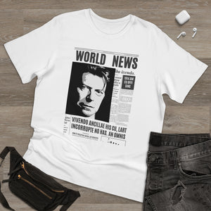 World News DAVID BOWIE Unisex Deluxe T-shirt