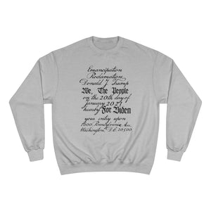 U.S. Constitution Designed Emancipation Trump - Biden TeeAllAboutIt x Champion Sweatshirt