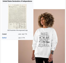 Load image into Gallery viewer, U.S. Constitution Designed Emancipation Trump - Biden TeeAllAboutIt x Champion Sweatshirt