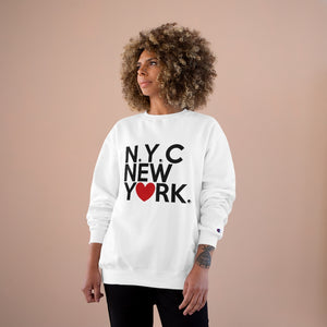 " New York "TeeAllAboutIt x Champion Sweatshirt Inspired by original I Love NY tshirt
