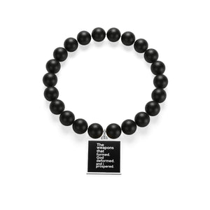 The Weapons That Formed...sacred reminder everyday Matte Onyx Bracelet