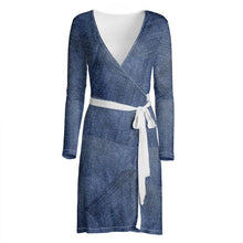 Load image into Gallery viewer, Jeanly Patchwork Wrap Dress