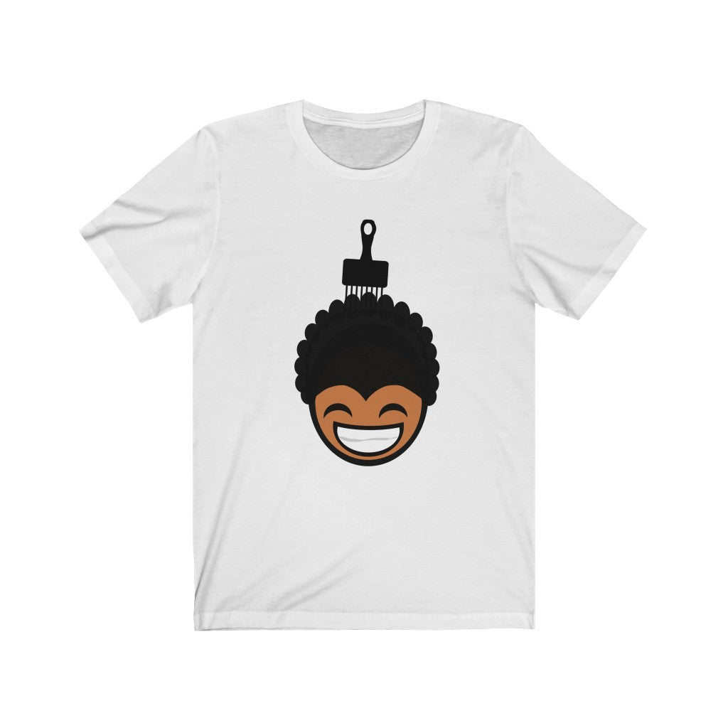 Black Boy Afro n' Pic (Bella Canvas 3001) Unisex Jersey Short Sleeve Tee