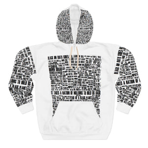 Black (Music) History Month (white) Unisex pullover hoodie - 2nd edition (*see complete names template in product description!)