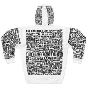 Black (Music) History Month (white) Unisex pullover hoodie - 2nd edition (*see complete names template in product description!)