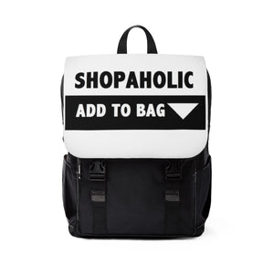 " Shopaholic " (full frontal) UNISEX Casual Shoulder Backpack