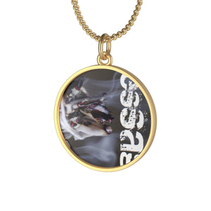 mesSAGE single loop laurel coined necklace