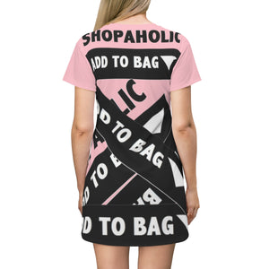 Shopaholic Add to Bag™ (Bandage/Pink) T-shirt Dress