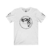 Load image into Gallery viewer, Rockstar &quot; Bars &quot; Unisex Jersey Short Sleeve Tee (white/circle)
