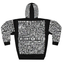 Load image into Gallery viewer, Black (Music) History Month (black) Unisex pullover hoodie - 2nd edition (*see complete names template in product description!)