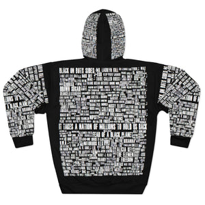 Black (Music) History Month (black) Unisex pullover hoodie - 2nd edition (*see complete names template in product description!)