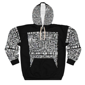 Black (Music) History Month (black) Unisex pullover hoodie - 2nd edition (*see complete names template in product description!)