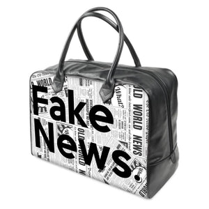 Stamped "Fake News" Bag Inspired by Saweetie