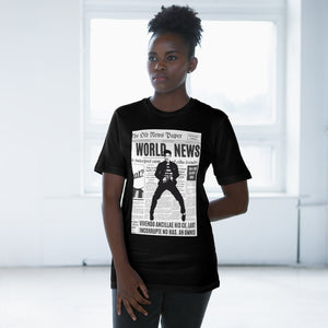 World News ELVIS Unisex Deluxe T-shirt (Black w/white)