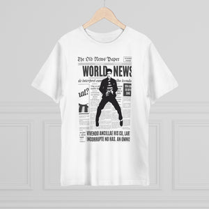 World News ELVIS Unisex Deluxe T-shirt (White w/black)