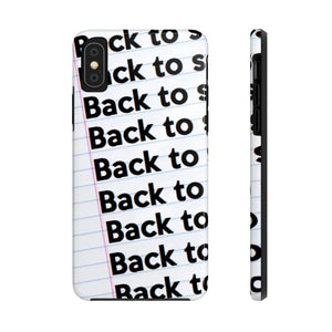 "BACK TO SCHOOL"  Notebook Case Mate Tough Phone Cases (iPhones and Samsung Galaxy)