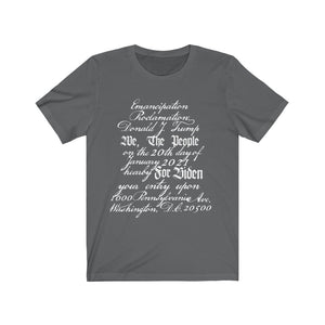 U.S. Constitution Designed Emancipation Trump - Biden (Bella Canvas 3001) Unisex Jersey Short Sleeve Tee