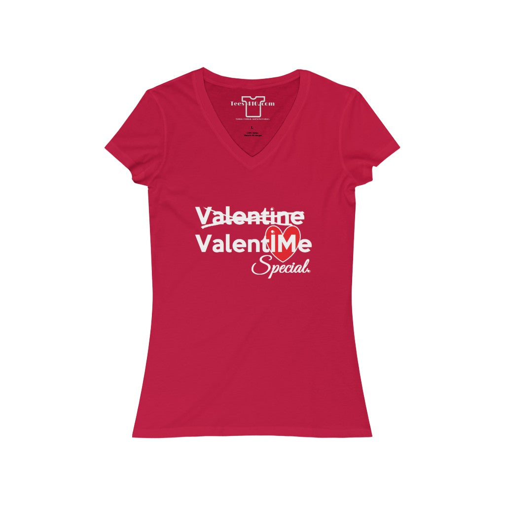 Valentine Women's Jersey Short Sleeve V-Neck Tee