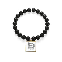 Load image into Gallery viewer, The Weapons That Formed (praying hands) ...sacred reminder everyday Matte Onyx Bracelet
