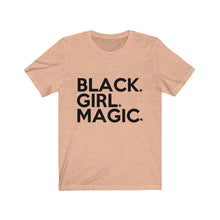Load image into Gallery viewer, Black Girl Magic (big block front x signature series back) Bella Canvas™ Unisex Jersey Short Sleeve Tee
