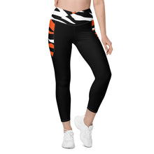Load image into Gallery viewer, CINCINNATI BENGALS PRINTED Crossover leggings with pockets