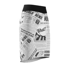 Load image into Gallery viewer, World News Newspaper Women&#39;s Pencil Skirt