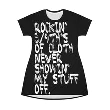 Load image into Gallery viewer, Method Man &amp; Mary J Blige inspired &quot;Rockin&#39; 3/4th&#39;s Of Cloth Never Showin My Stuff Off&quot; T-shirt / dress