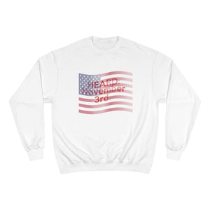 HEARD: NOVEMBER 3RD Champion x TeeAllAboutIt Sweatshirt (American Flag/Red Letter)