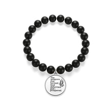 Load image into Gallery viewer, The Weapons That Formed (praying hands) ...sacred reminder everyday Matte Onyx Bracelet