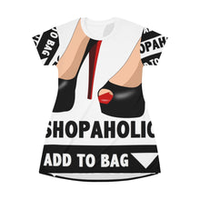 Load image into Gallery viewer, Shopaholic Add to Bag (Red Bottom heels)  T-shirt Dress