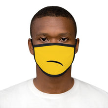 Load image into Gallery viewer, Yellow Smiley Frown Mixed-Fabric Face Mask