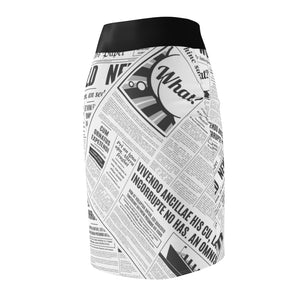 World News Newspaper Women's Pencil Skirt