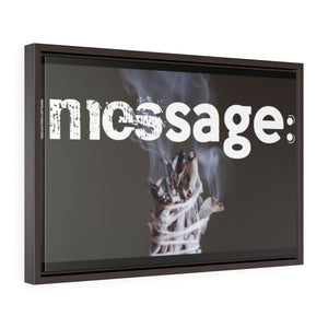 mesSAGE  Horizontal Framed Premium Gallery Wrap Canvas (wall decor)