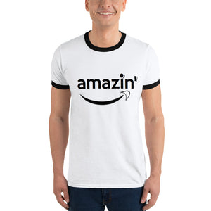 Amazon inspired " amazin' :) " Ringer tee