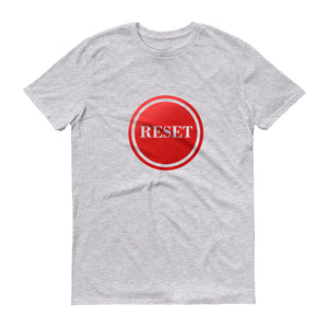 Reset Button (transparent) short-sleeve t-shirt