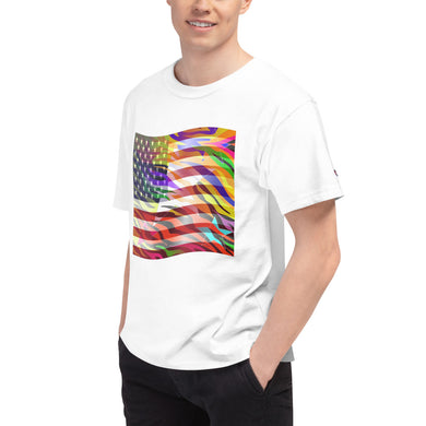 Vertigo™ (American Flag) Men's Short-Sleeve (Champion ™) T-Shirt