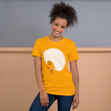 Load image into Gallery viewer, &quot; Melanin Melanie &quot; (red lippie / blonde afro) short-sleeve unisex tee
