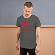 Load image into Gallery viewer, Dodging Hell &amp; Hail &amp; Bad Vibes Short-Sleeve UNISEX tee