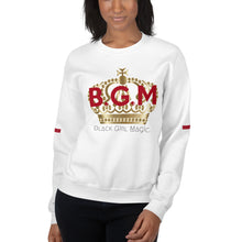 Load image into Gallery viewer, B.G.M (Black Girl Magic / gold crown) Unisex sweatshirt