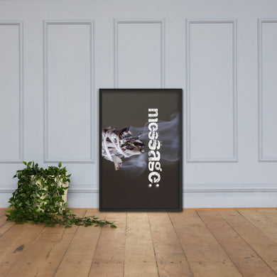 mesSAGE (black / large / 24x36) hardwood framed poster