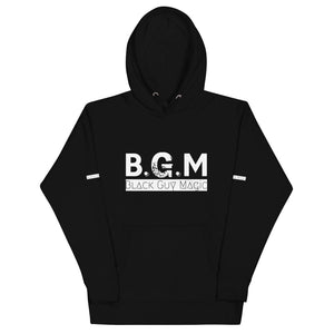 B.G.M (Black Guy Magic / white band / sleeved) Unisex Hoodie