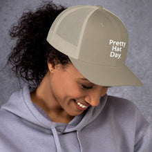 Load image into Gallery viewer, &quot; Pretty Hat Day &quot; (white stitch) Trucker Cap