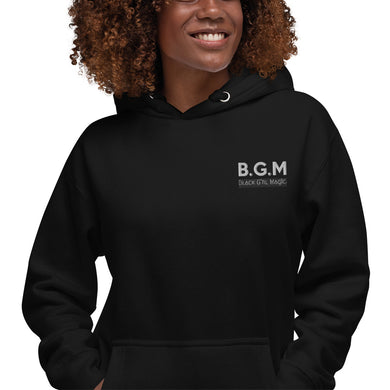 B.G.M Black Girl Magic (white embroidered) Unisex Hoodie